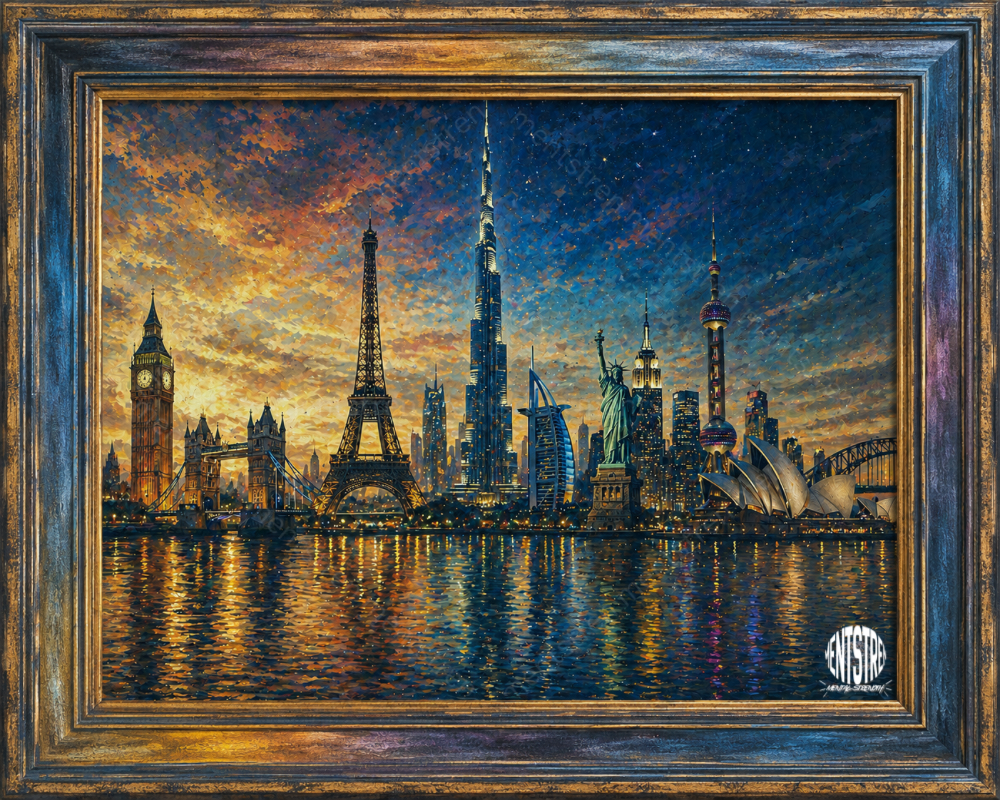 "No Borders: Big vision" Canvas Art