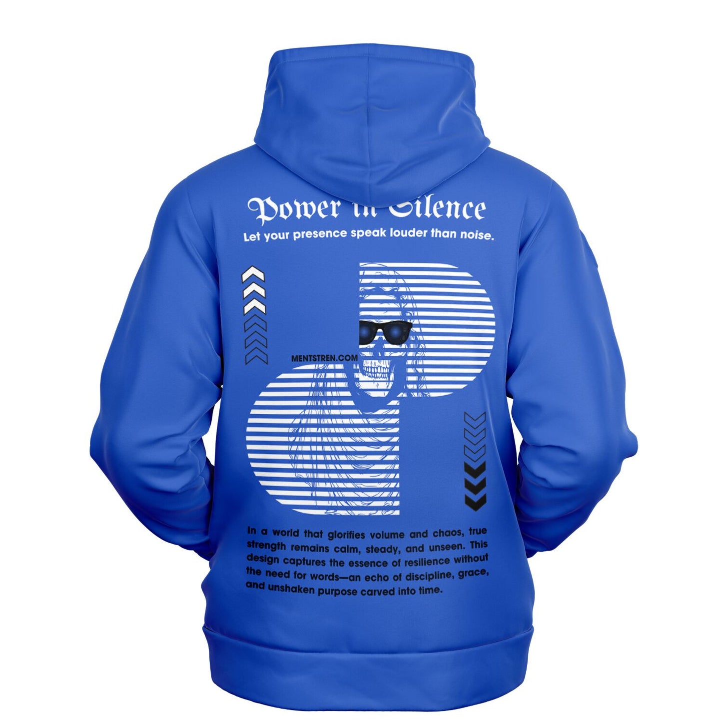 Unisex Fashion Pullover Hoodie-Power Blue