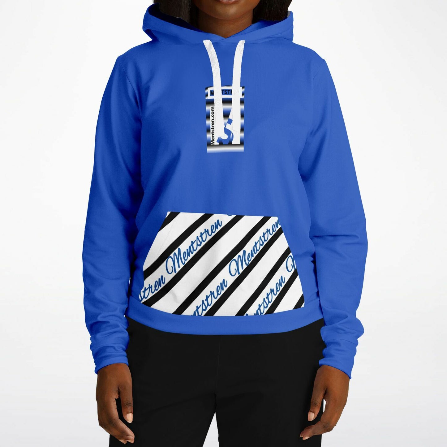Unisex Fashion Pullover Hoodie-Power Blue
