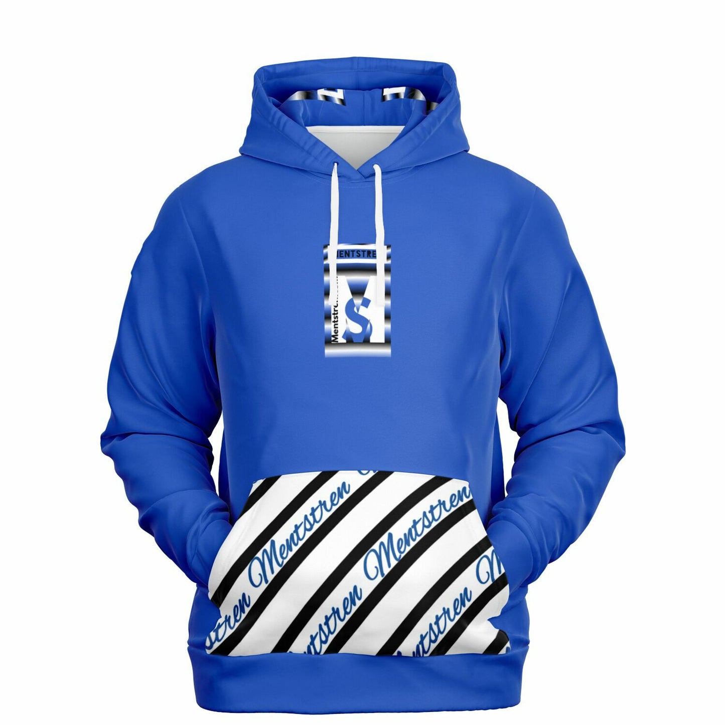 Unisex Fashion Pullover Hoodie-Power Blue