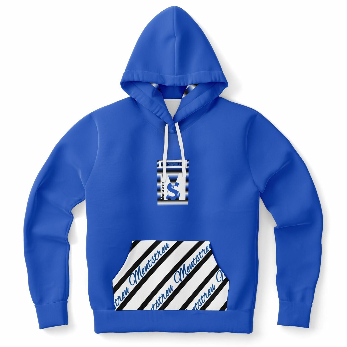 Unisex Fashion Pullover Hoodie-Power Blue