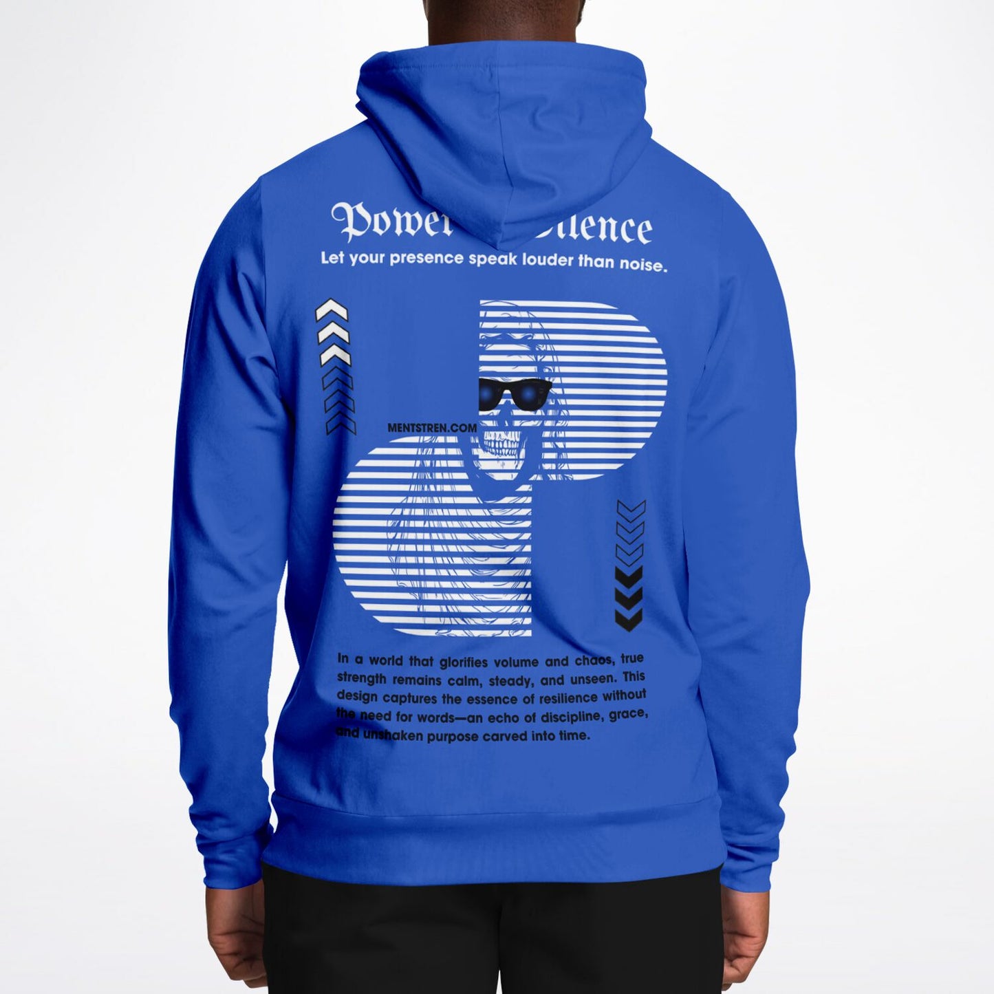 Unisex Fashion Pullover Hoodie-Power Blue